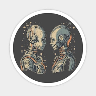 Two cyborgs in love - Love is love Magnet